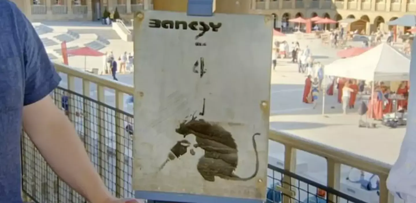 The man claimed it to be genuine Banksy artwork.