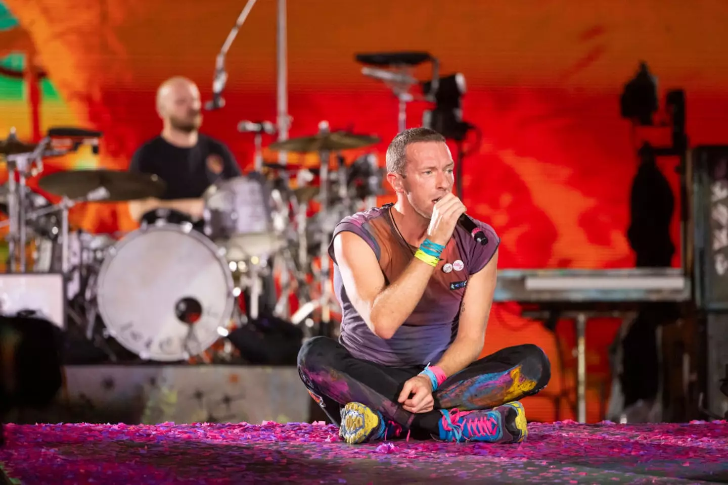 Coldplay will break a major Glasto record tonight (29 June). (Matt Jelonek/WireImage)