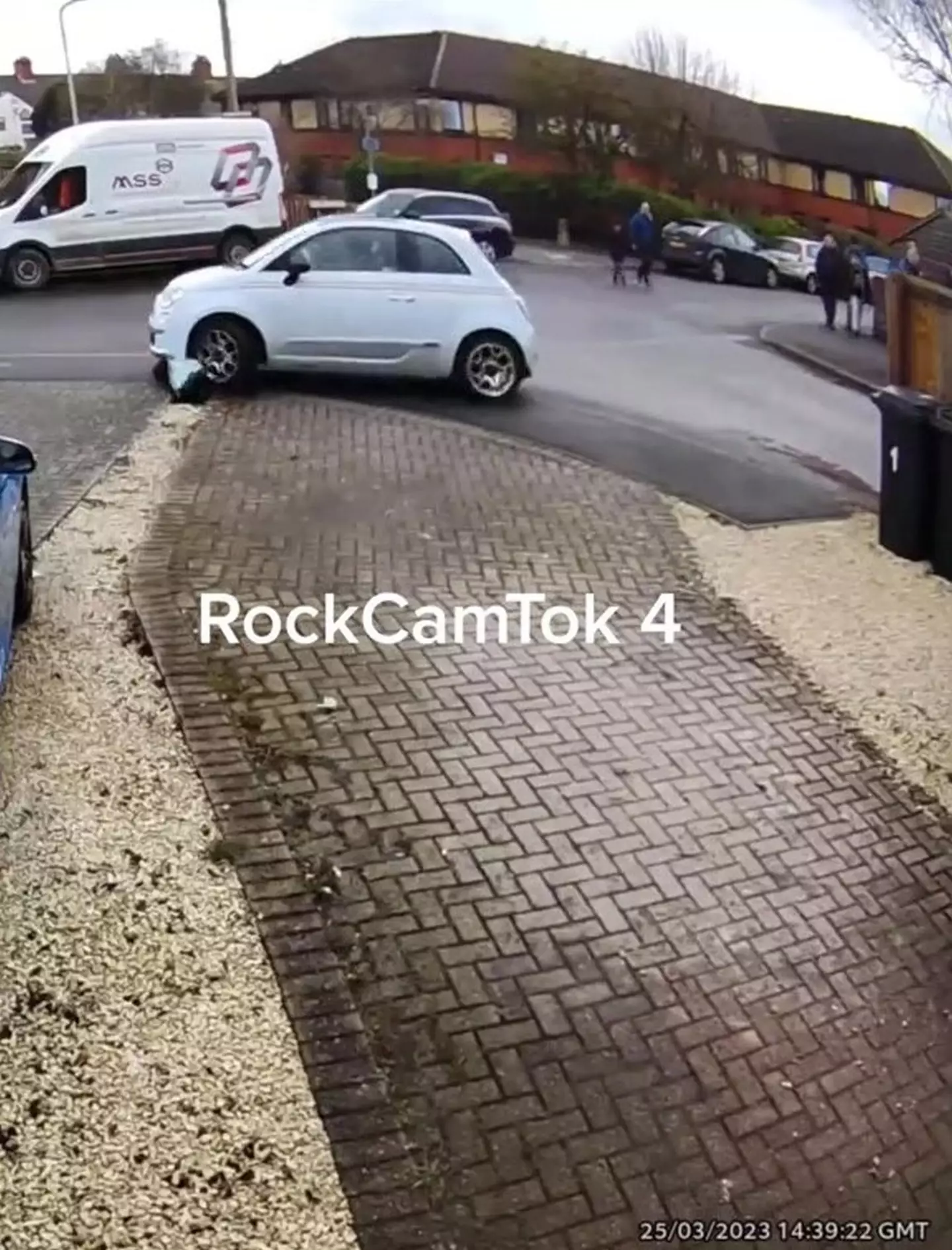 'Rockcam' has caught numerous cars crashing into the rock.