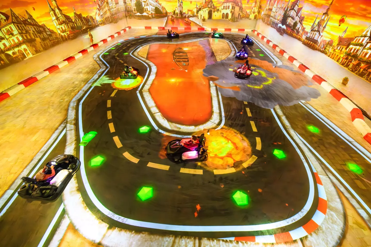 One of Chaos Karts' new tracks include the Venetian Carnival