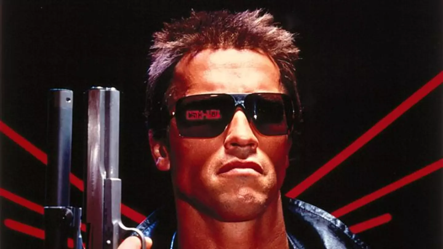 Arnold Schwarzenegger as The Terminator.