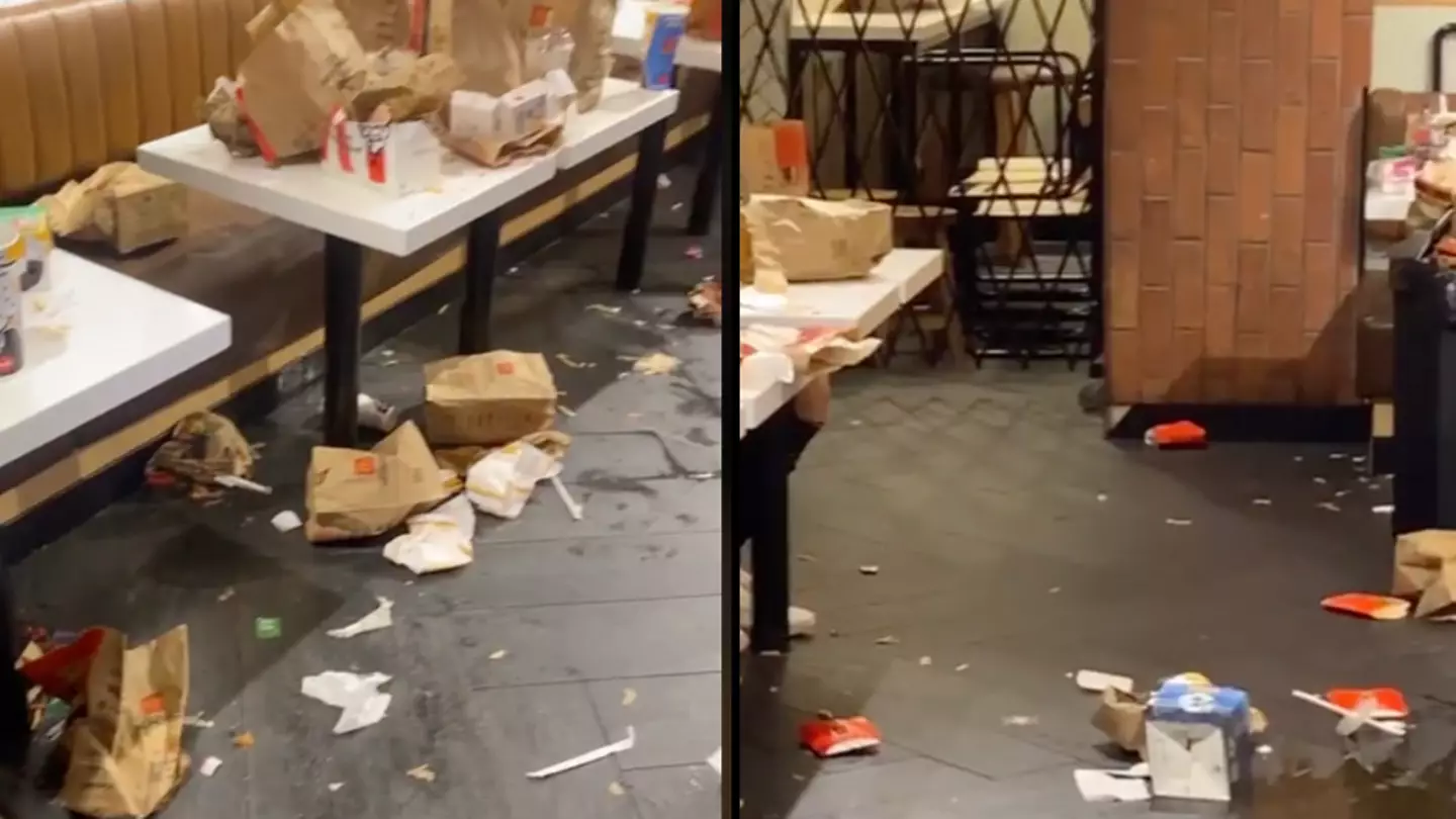 McDonald’s customers are slammed for creating a disgusting mess inside one restaurant