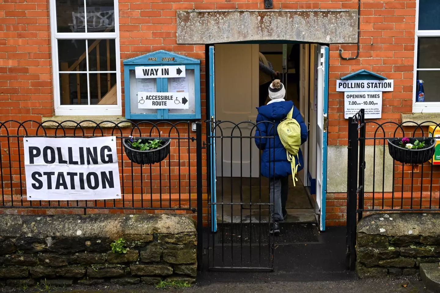 Polling stations are open from 7am to 10pm, and there are usually signs pointing you in the right direction. (Finnbarr Webster/Getty Images)