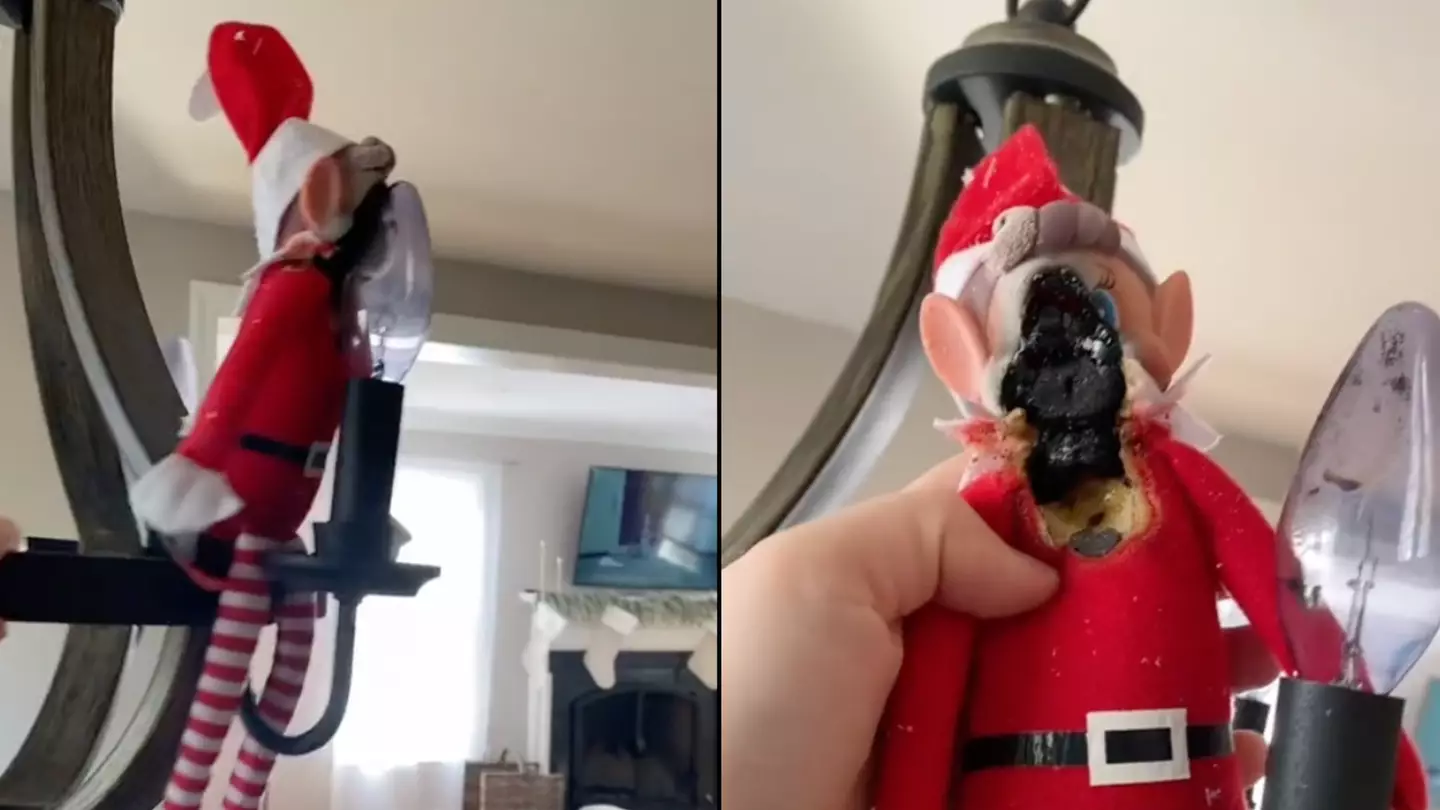 Woman issues Christmas warning after Elf on a Shelf prank nearly burned down her home