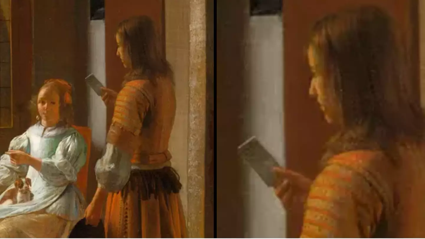 People baffled after noticing 'Apple phone' in 350-year-old painting