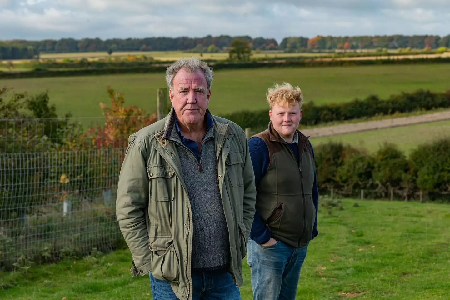 Kaleb Cooper and Jeremy Clarkson together on the farm (Amazon Prime Video)