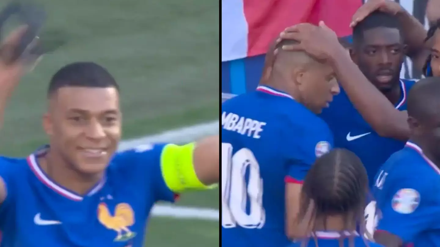 Euros viewers spot France players' gesture after Mbappe took mask off to celebrate goal