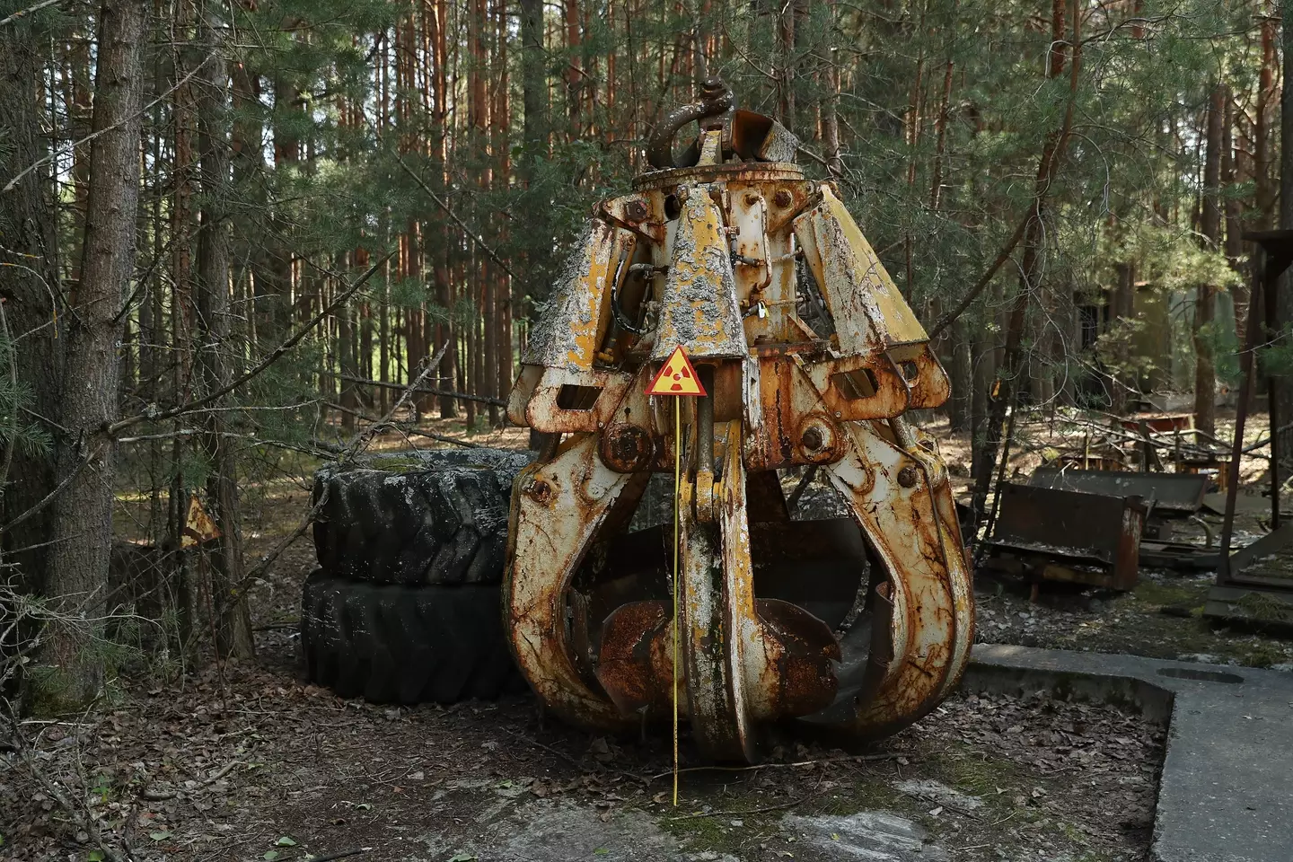 This is the claw used to move radioactive debris in the aftermath of the Chernobyl disaster. (Sean Gallup/Getty Images)