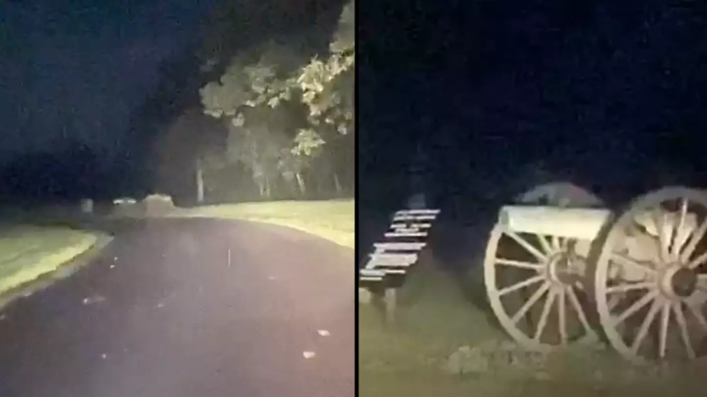 Tourist's footage of 'ghost soldiers' running across road at Gettysburg is like a Halloween movie