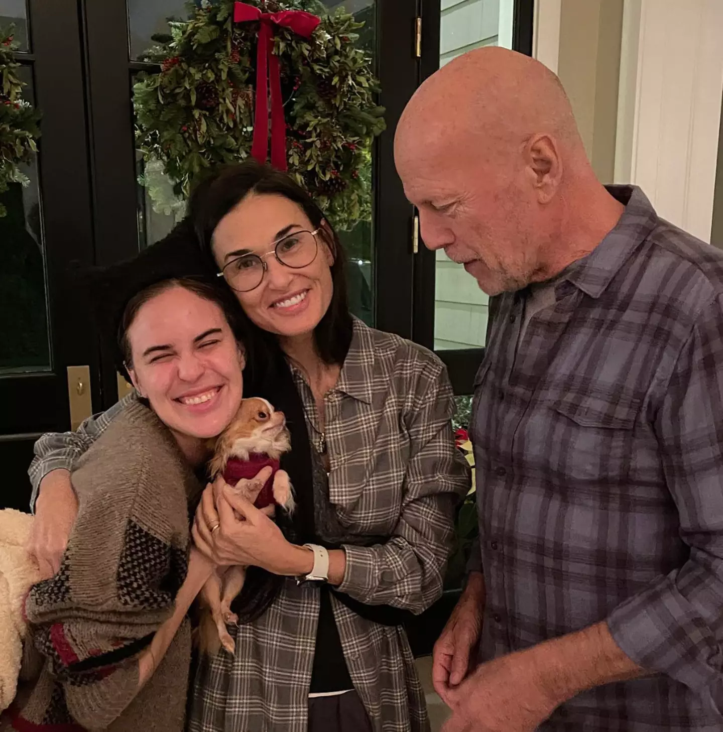 Tallulah with her parents Bruce Willis and Demi Moore.