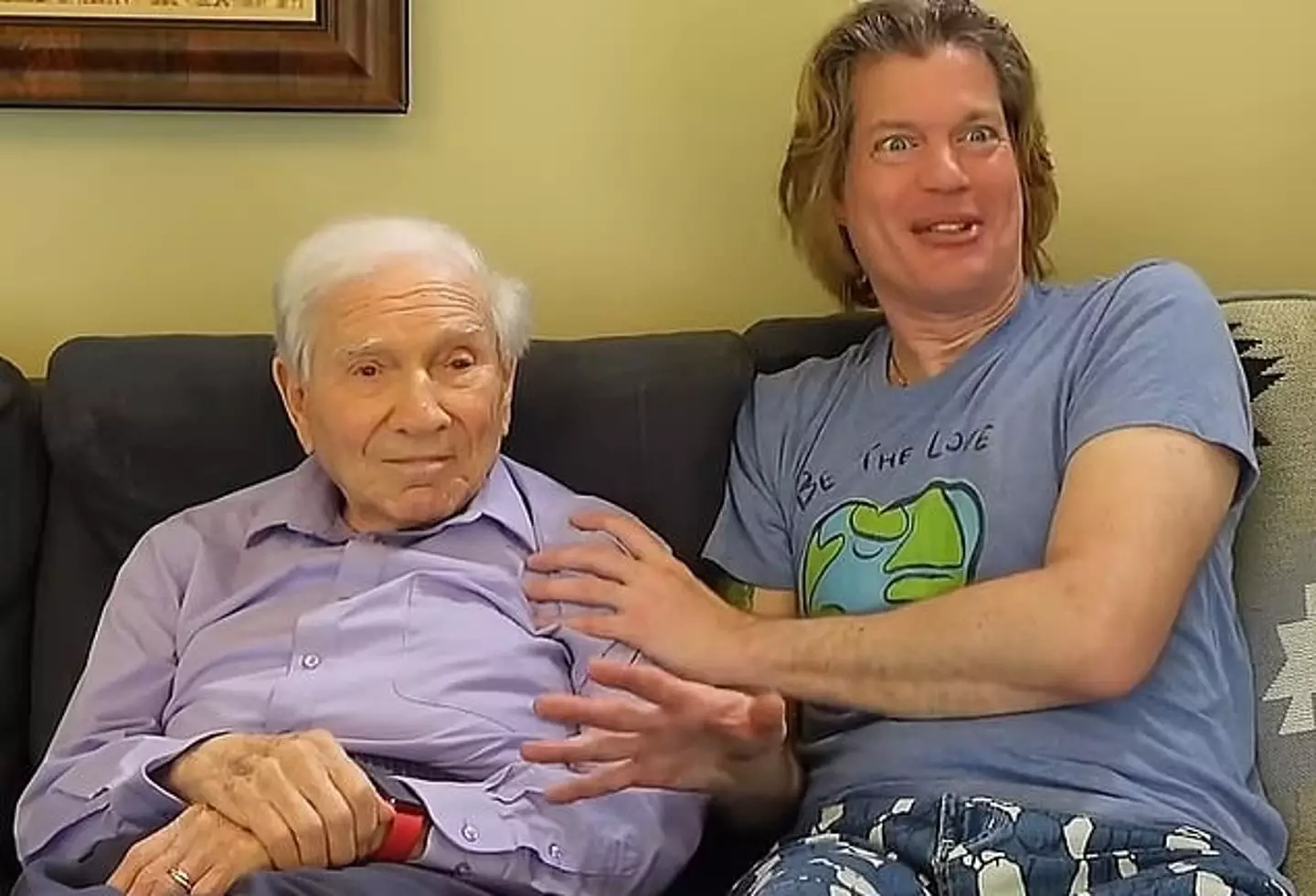 Bill, 98, and Evan, 52, have been together for seven years. (YouTube/Matt Cullen)