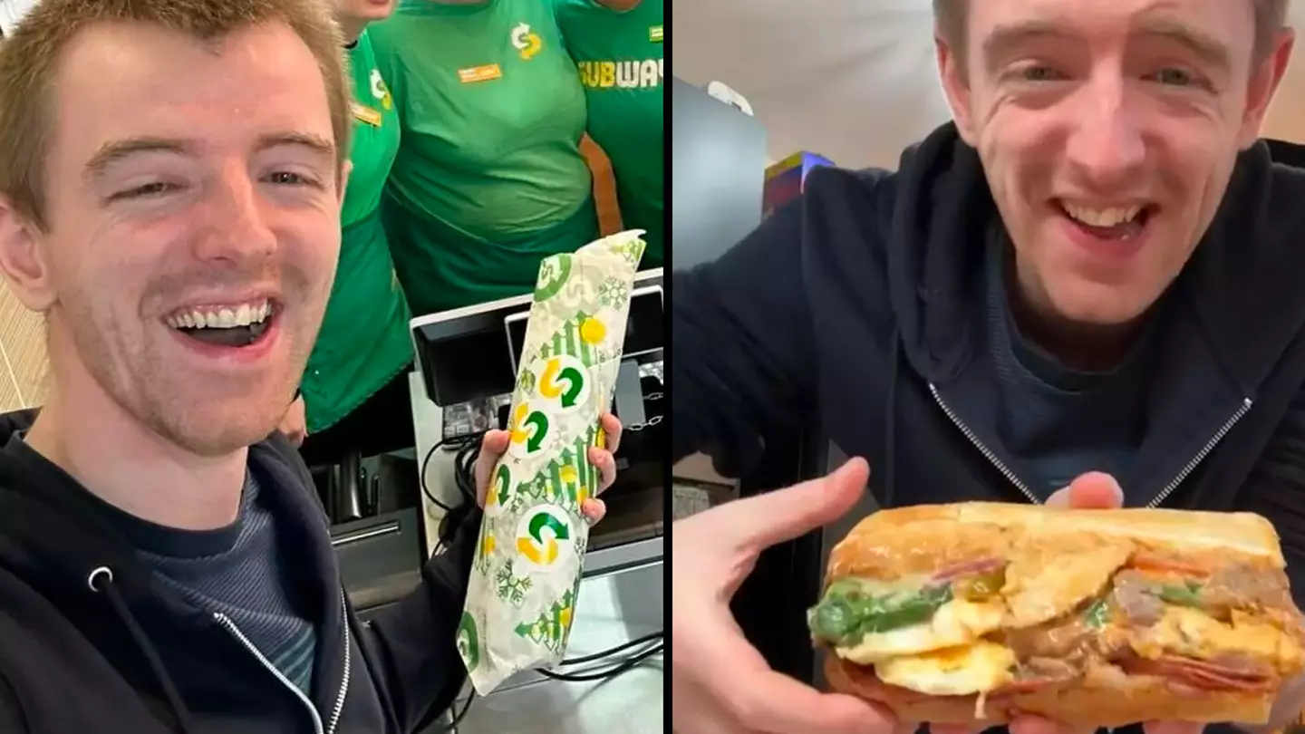 Man spends £28 on a single sandwich in Subway ordering every ingredient on the menu