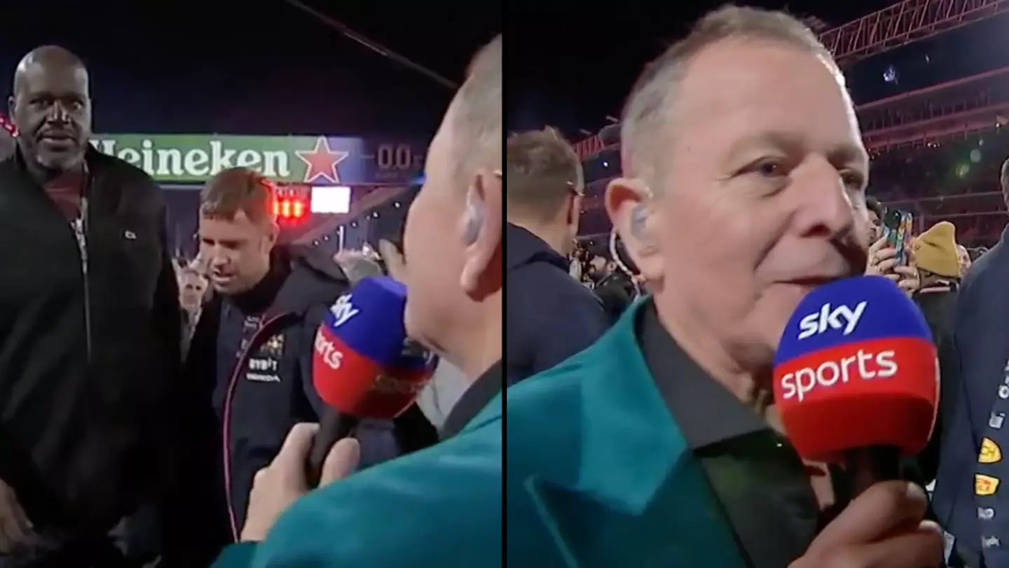 Shaquille O’Neal gives Martin Brundle incredible three word response in awkward exchange at Las Vegas GP