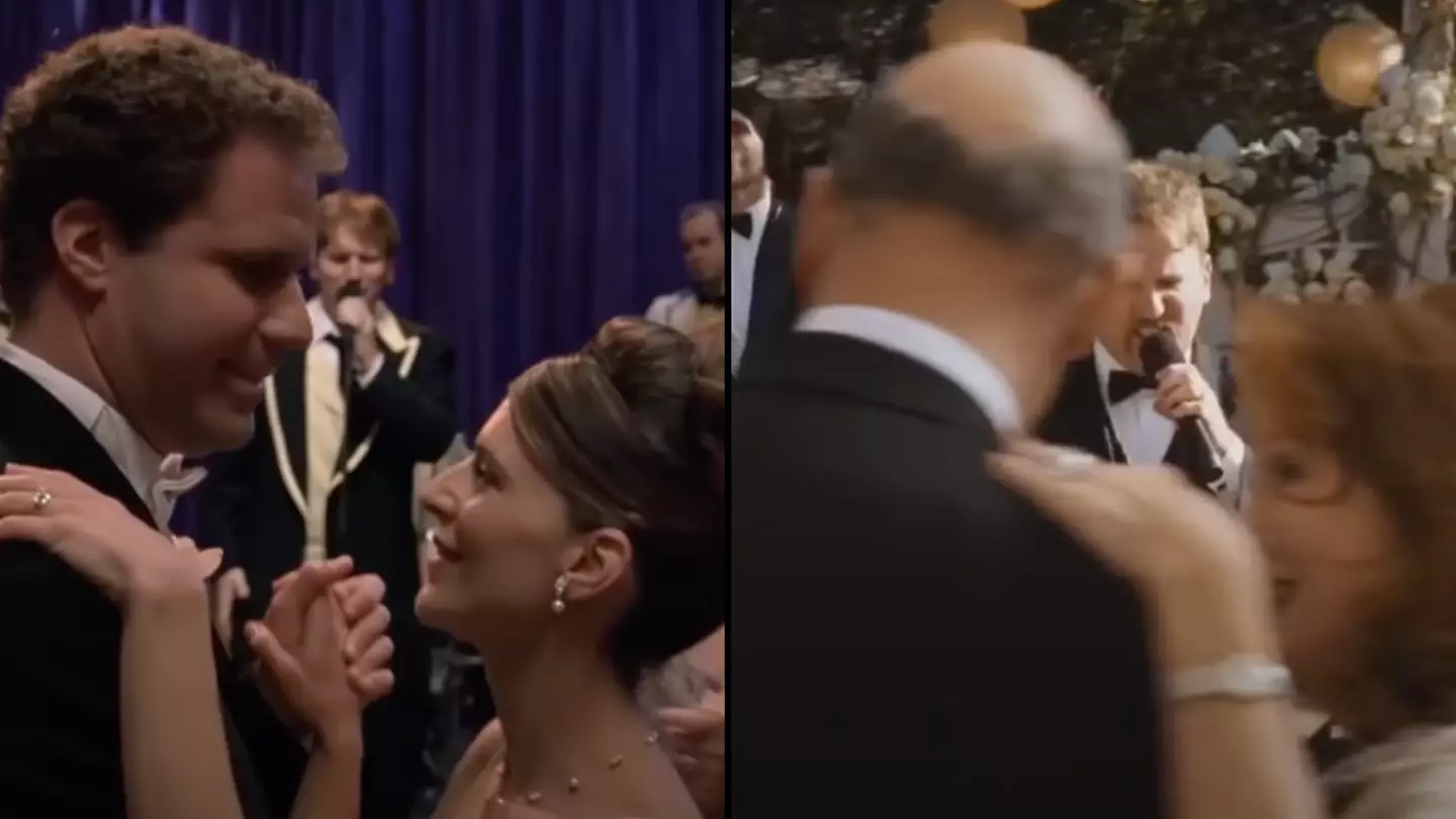 Same actor has appeared in the background of parties in multiple Hollywood movies