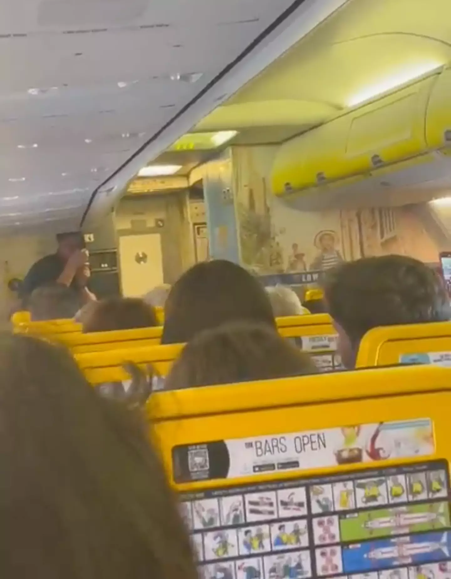 The man burst into song before the Ryanair flight could take off.