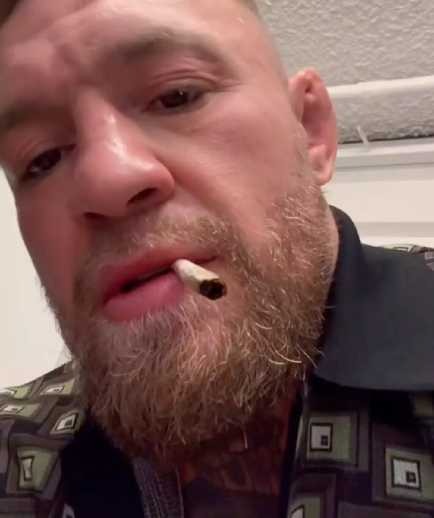 Some fans are worried after McGregor appeared to be smoking a joint.