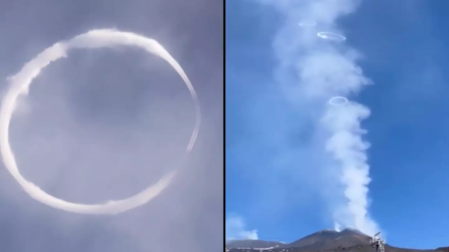 Mount Etna blows ‘smoke rings’ into sky in ultra rare phenomenon