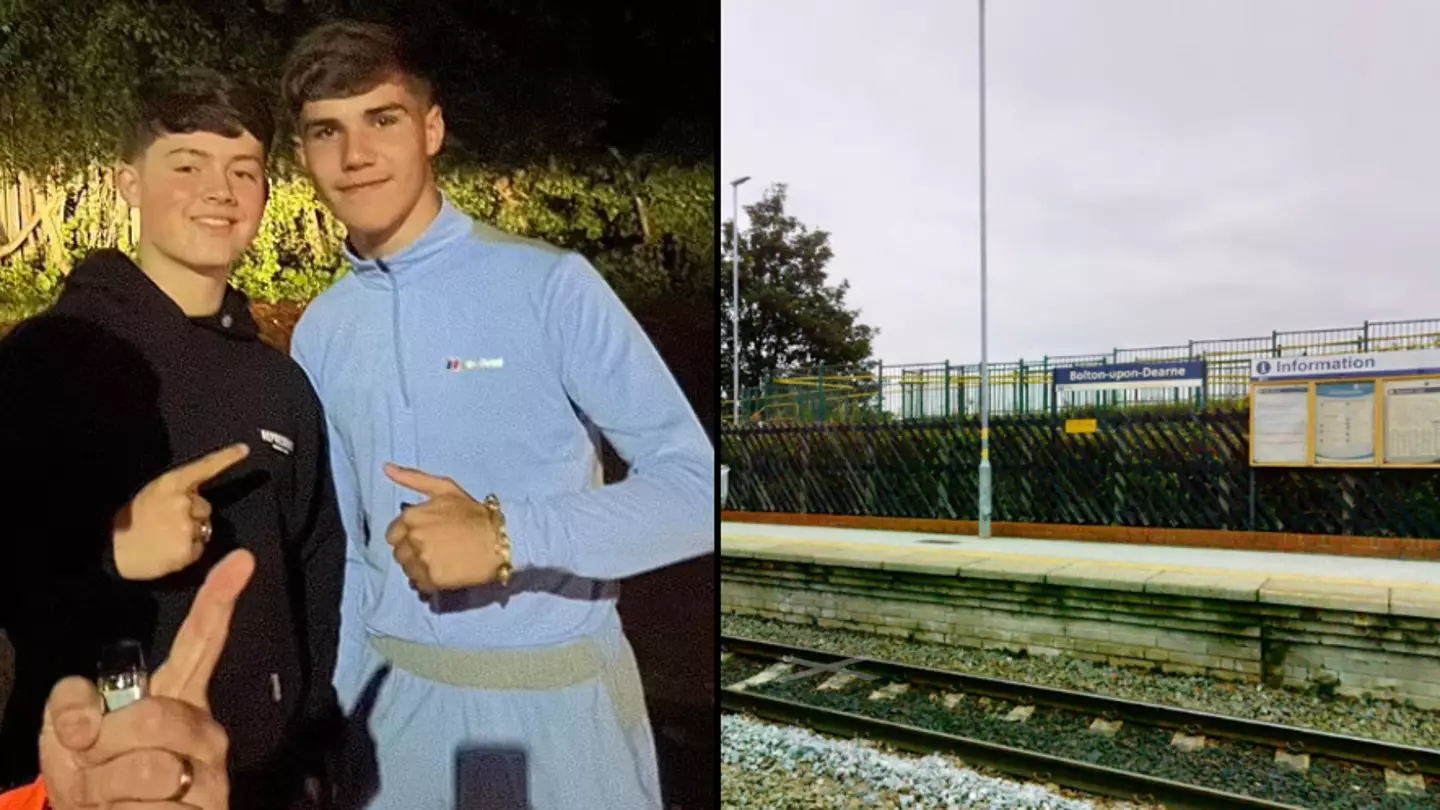 Teenagers who jumped on train track to stop man killing himself labelled 'heroes'