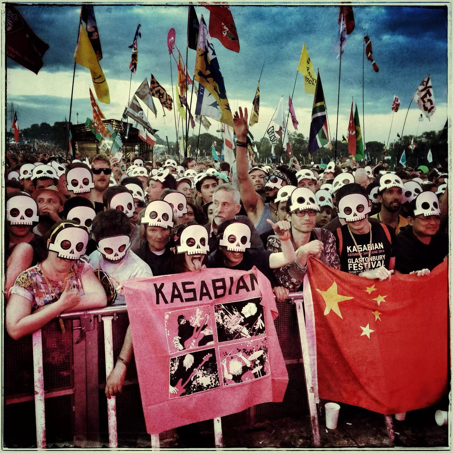 Kasabian fans at Glastonbury back in 2014. (Jim Dyson/Getty Images)
