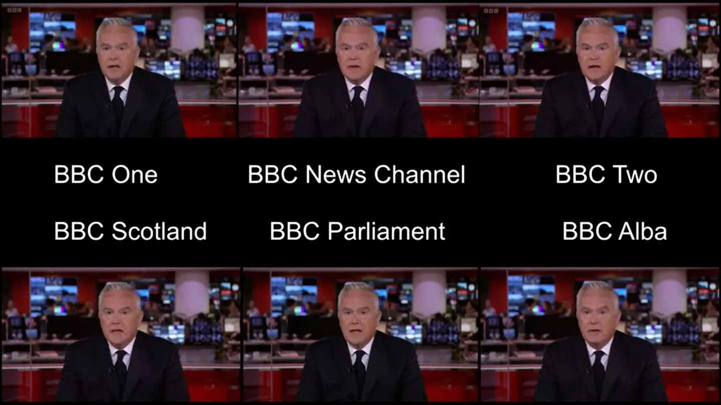 Shortly afterwards, all channels were showing the same broadcast.