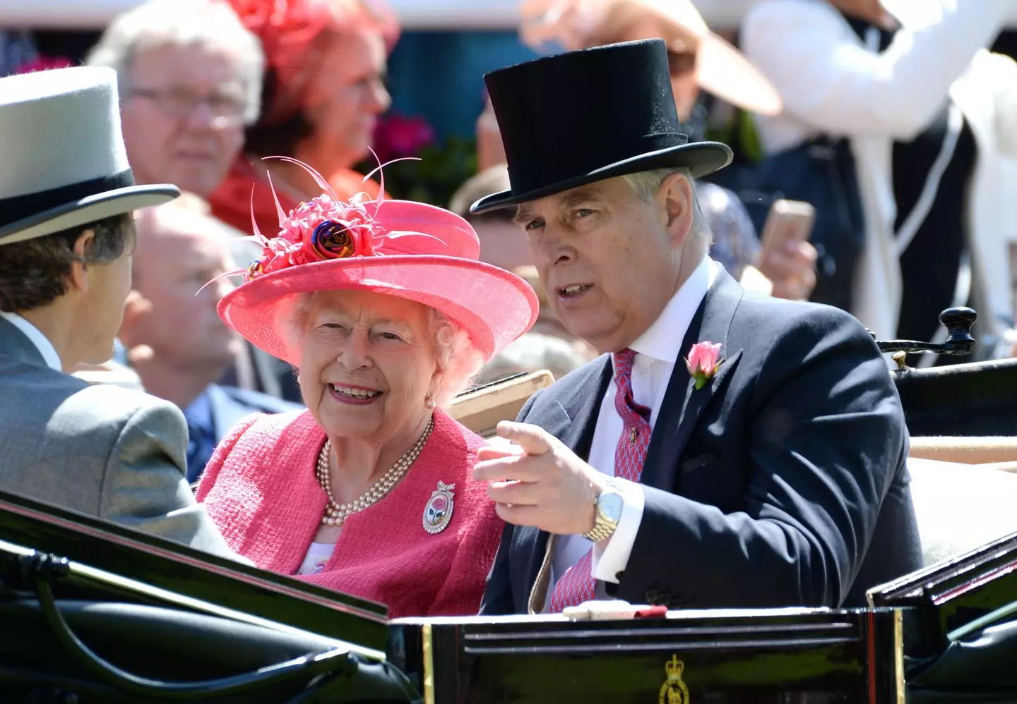 Prince Andrew with late mother, Queen Elizabeth II.