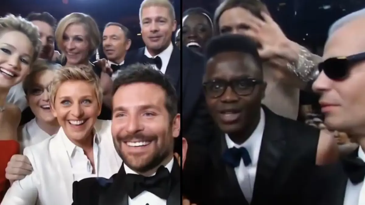 People discover creepy new detail as AI turns famous Oscar selfie into video