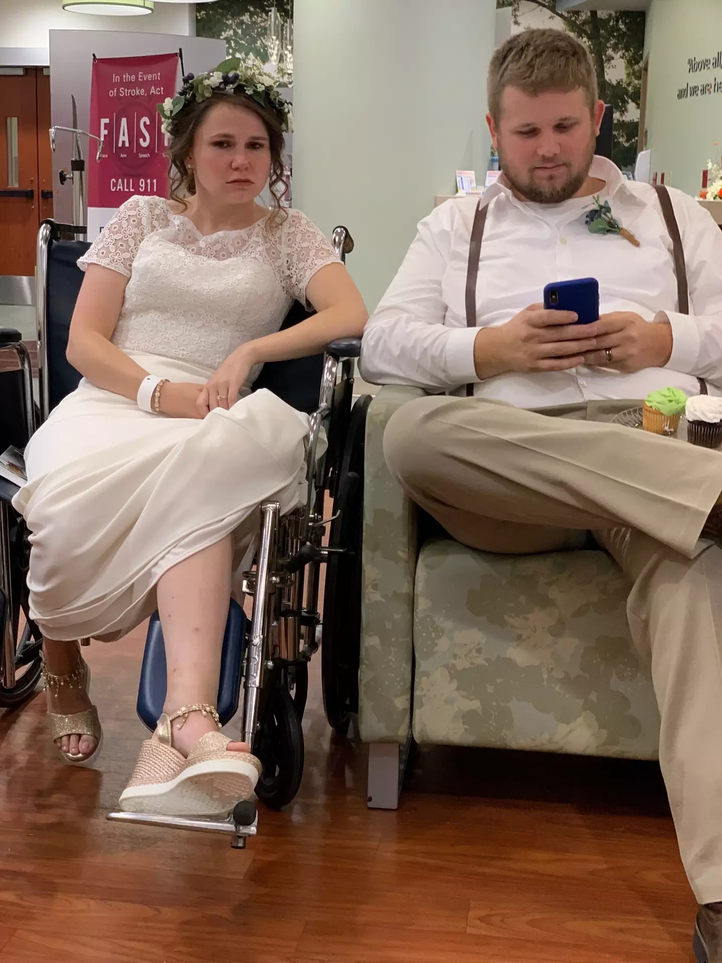 Mary and Blake spent their wedding night in the ER. (Kennedy News and Media)