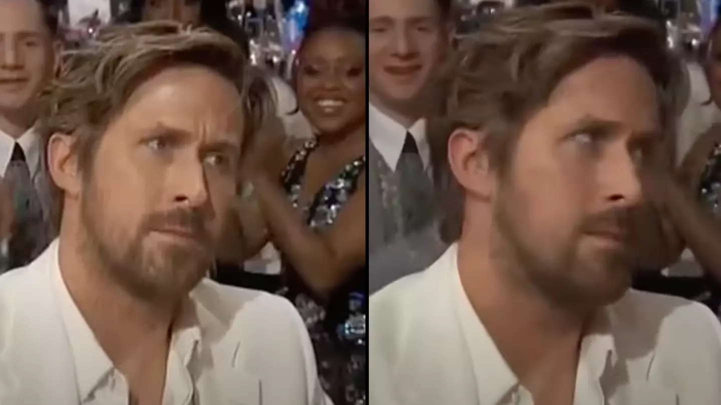 Fans think Ryan Gosling realised something in hilarious reaction to Barbie song winning award