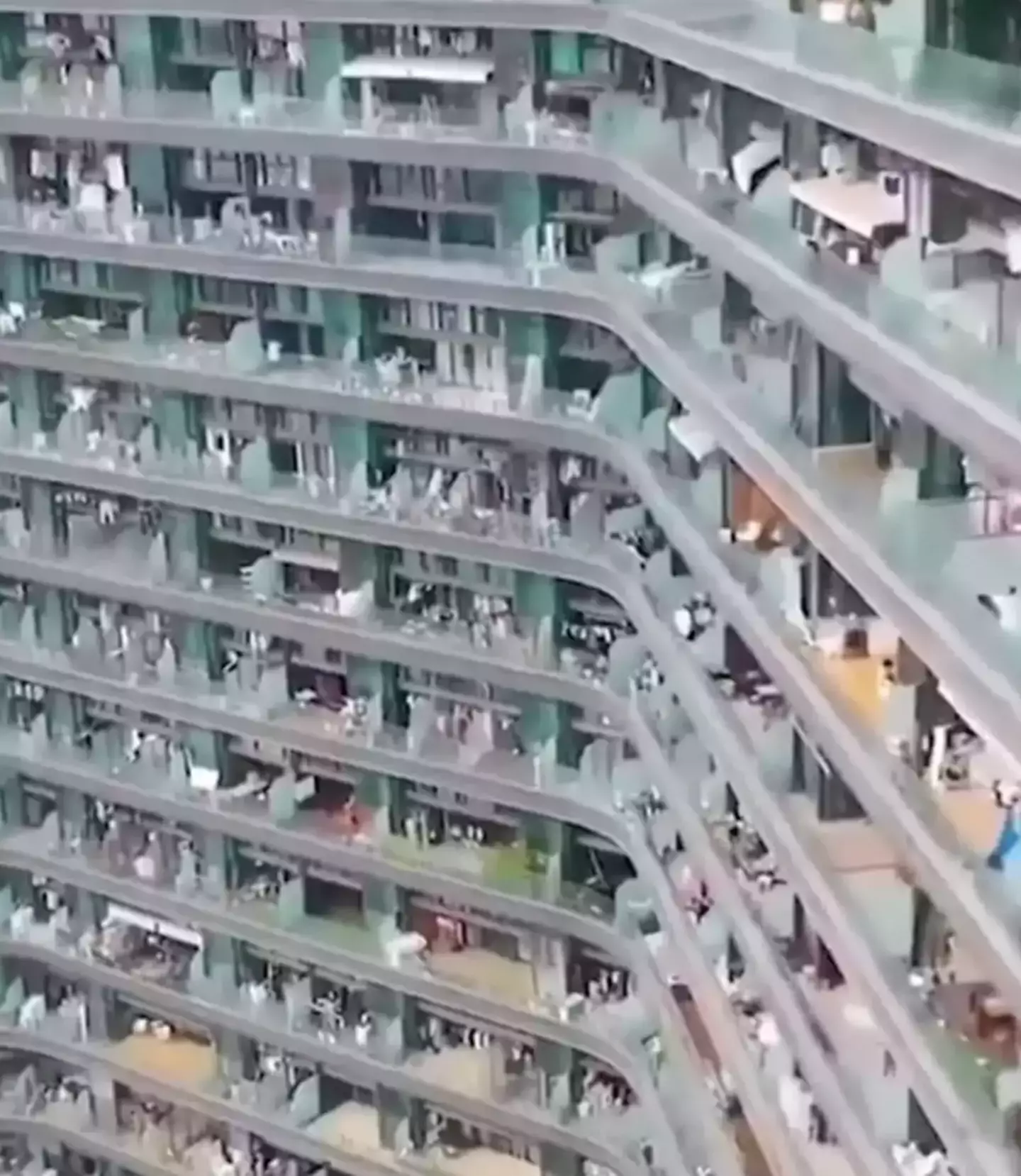 The apartment building has 20,000 residents.