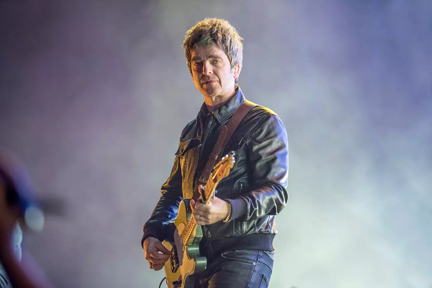 Noel Gallagher has been enjoying a holiday with his wife, Sara.
