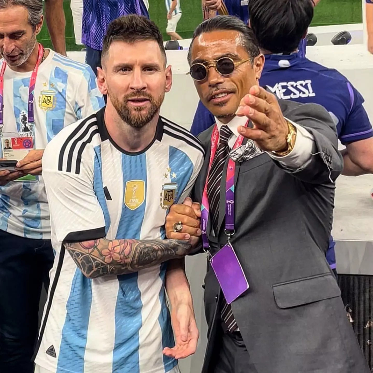 Salt Bae shared a selfie with Lionel Messi.