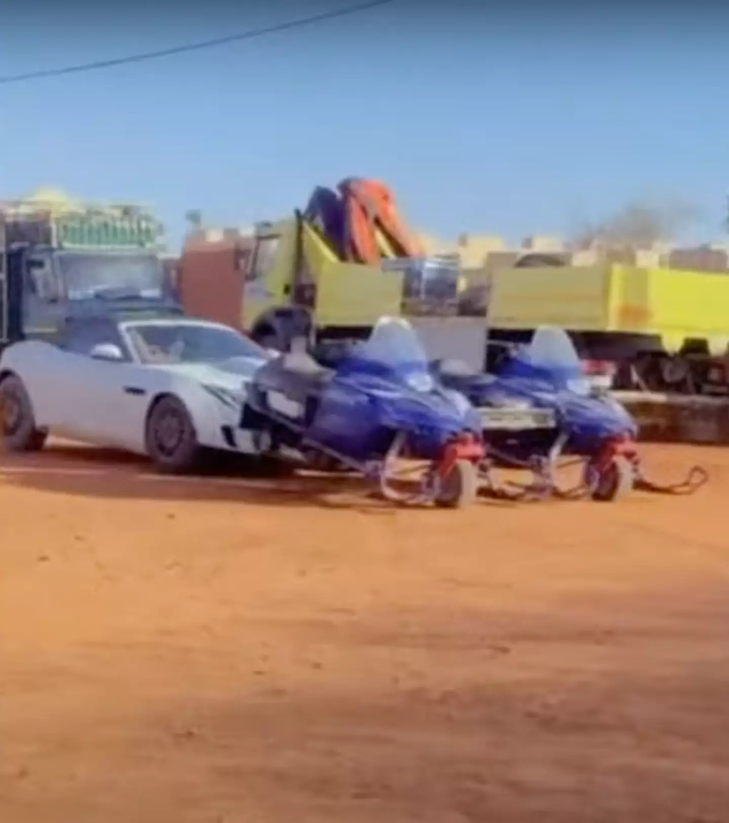 The video showed fans the 'first glance' at the vehicles the presenters use in Mauritania.