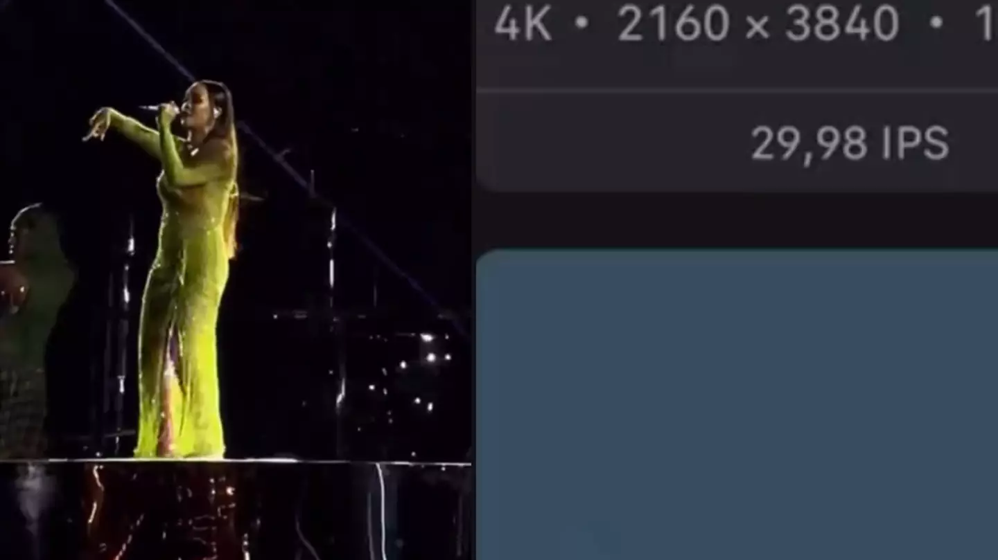 Man who called out Samsung after filming 'insane' video of Rihanna performance shows proof of what it was recorded on