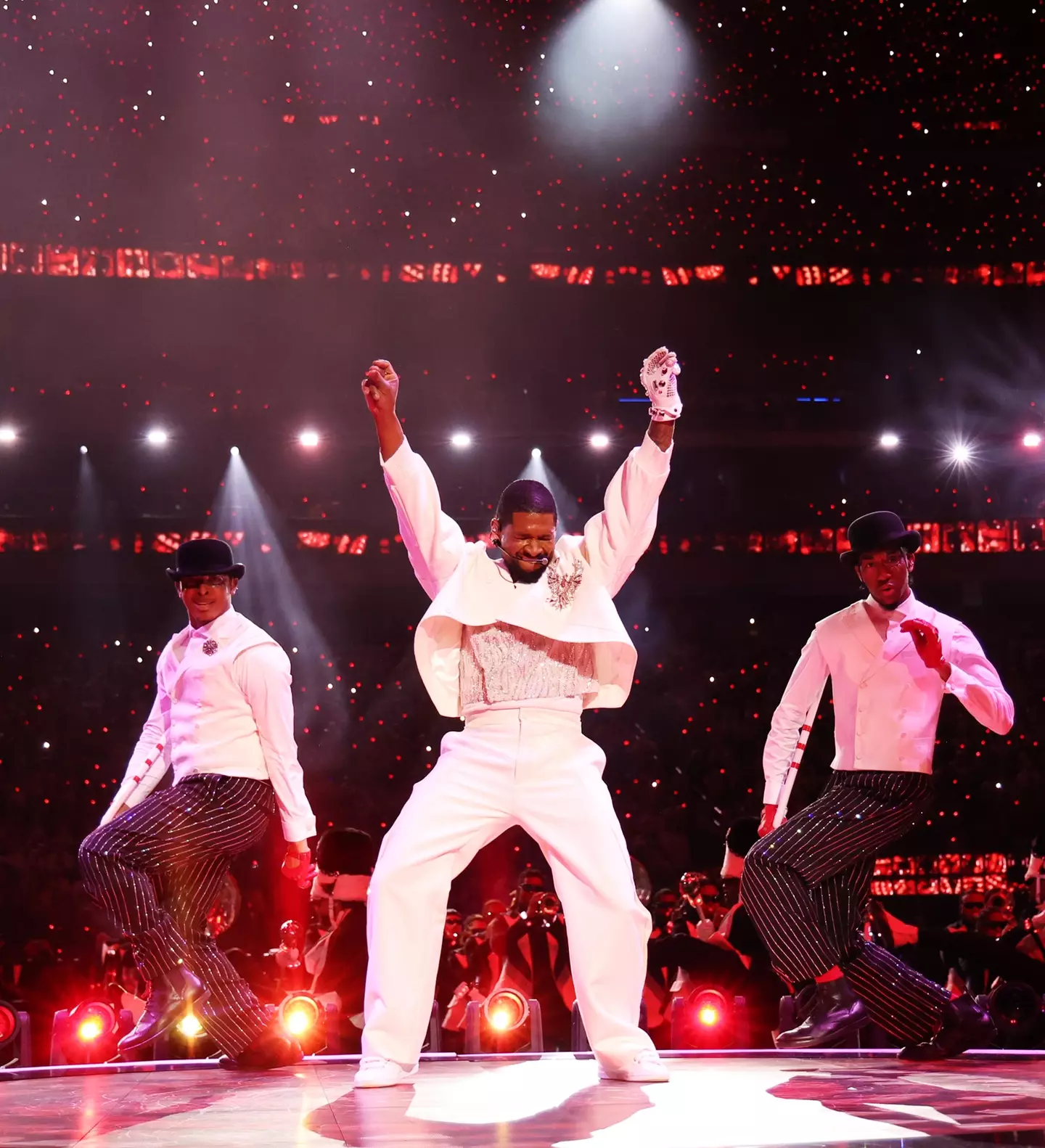 Usher in the halftime show.