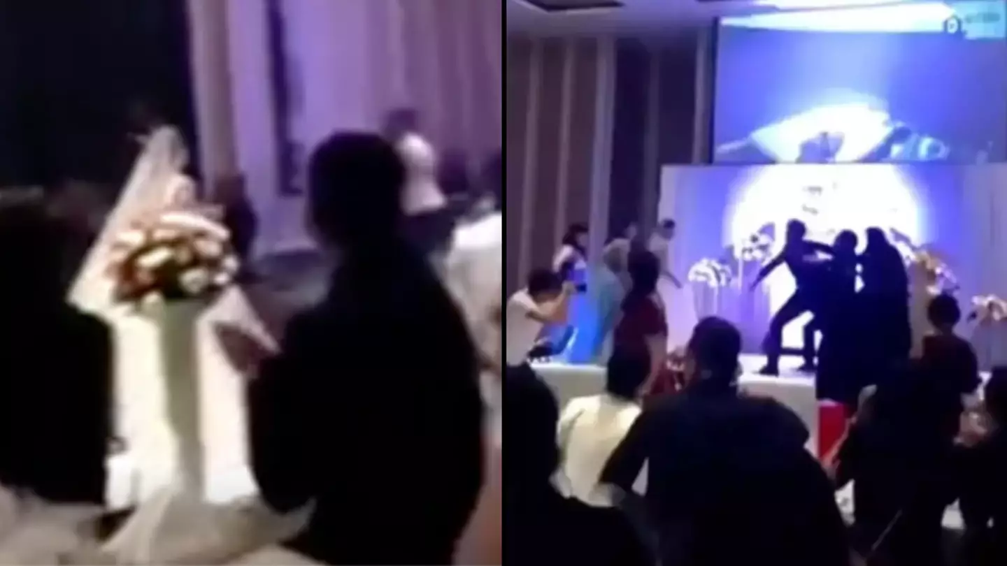 Groom shocks entire room at wedding after playing video of bride 'cheating on him'