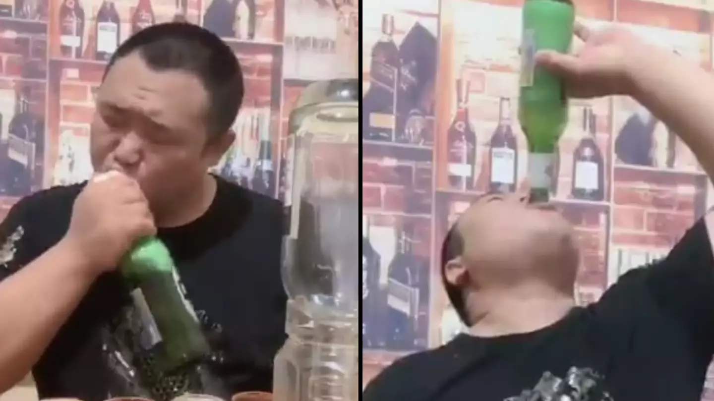 Man declared 'king of the internet' after showing off tornado drinking technique