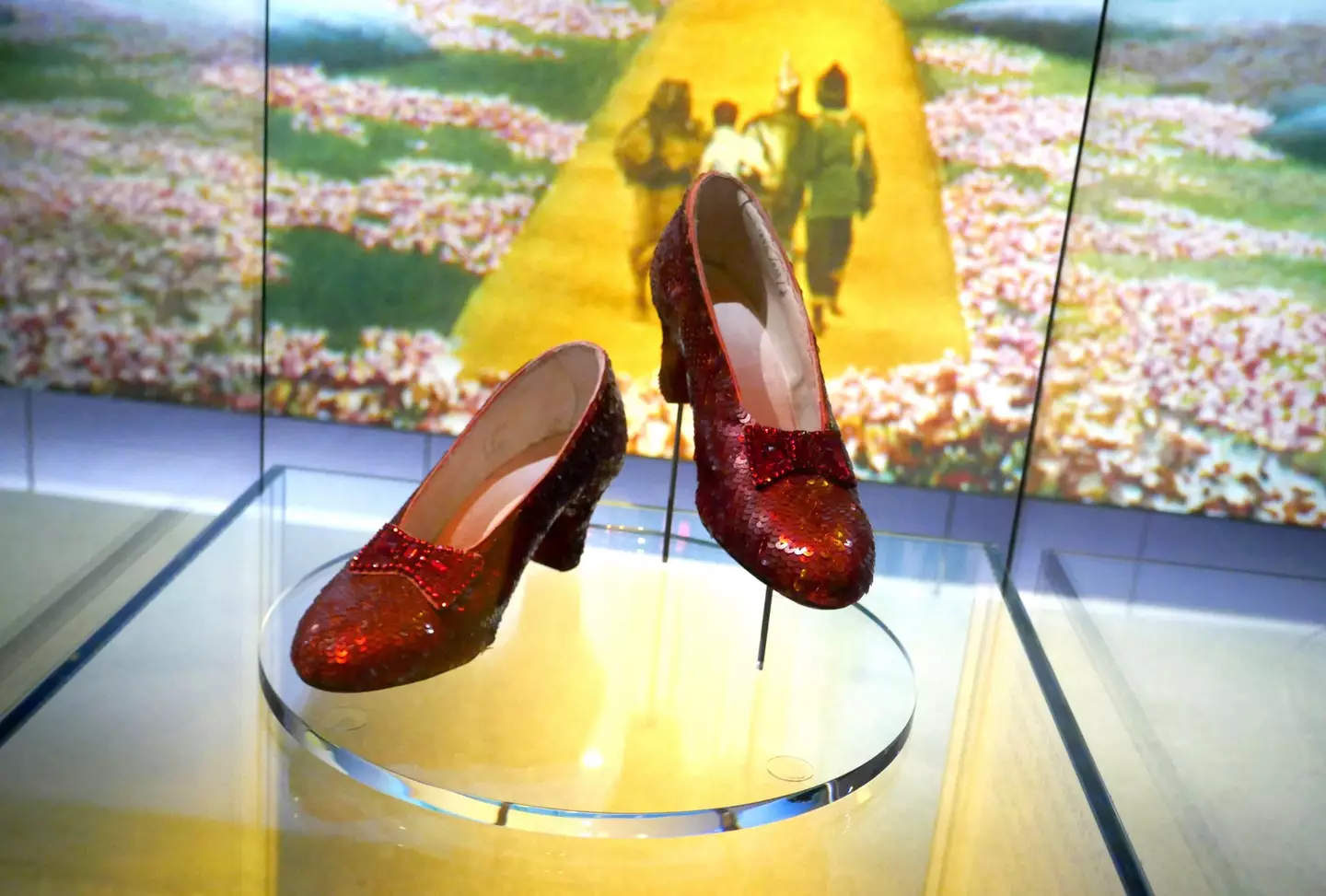 Judy Garland's Wizard of Oz red slippers are reported as being worth around $3.5 million. Credit- Alamy Stock Photo/ Barry King 