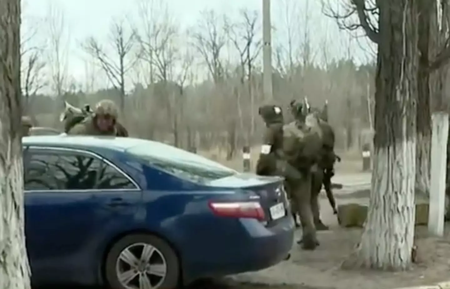 The reporter accidentally bumped into Russian troops at an airport near Kyiv.