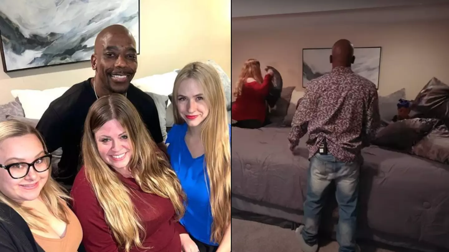 Man who lives with his three wives explains how intimate time works in their 'boom boom room'