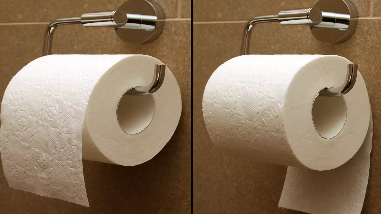 Correct way to hang toilet roll has been confirmed