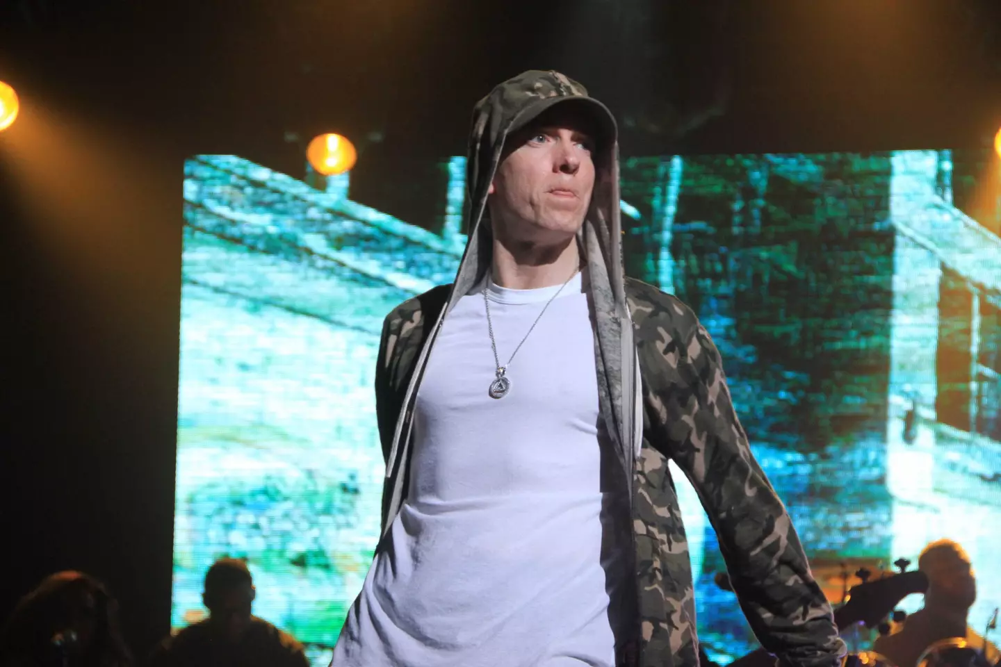 Eminem is not actually featured on the song.