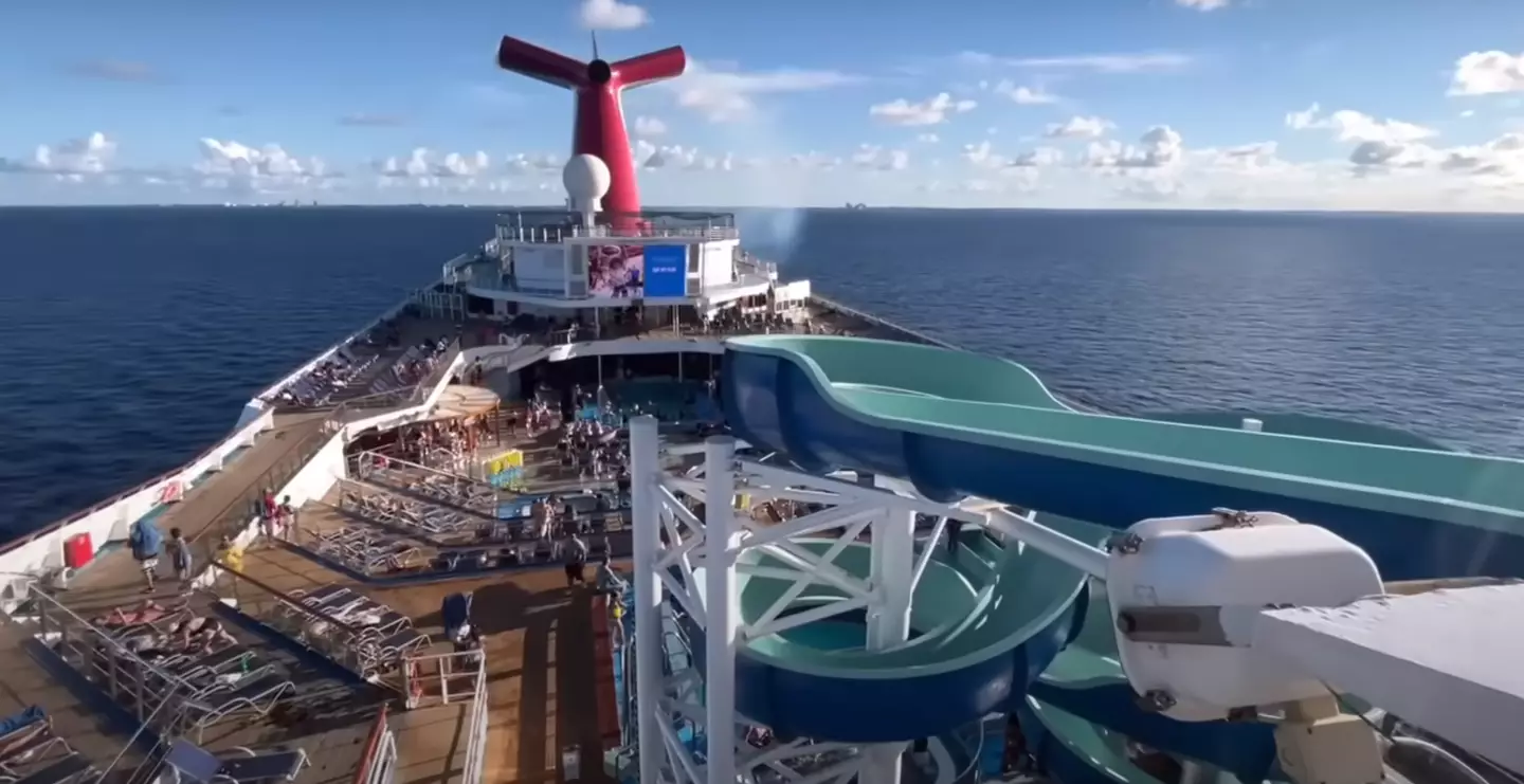 Carnival Conquest top deck (YouTube/JSHIPLIFE)