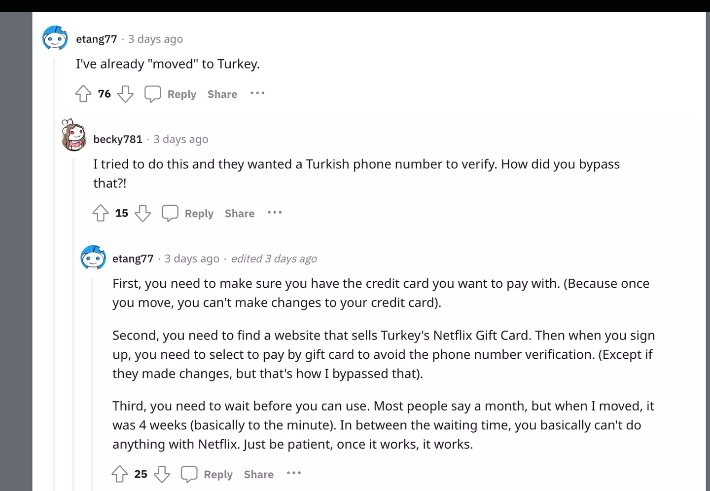 Some Reddit users have tried to find a loophole.