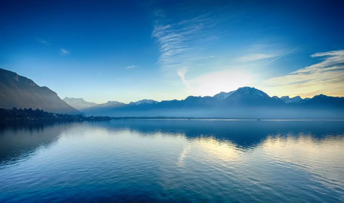 Alps at Lake Geneva.
