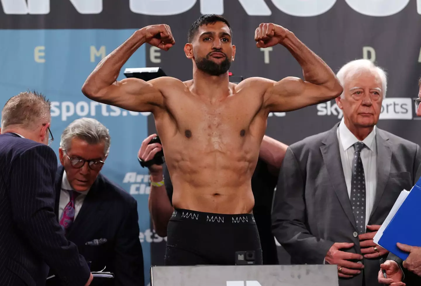 Amir Khan last boxed in 2022 against Kell Brook. (Alex Livesey/Getty Images)