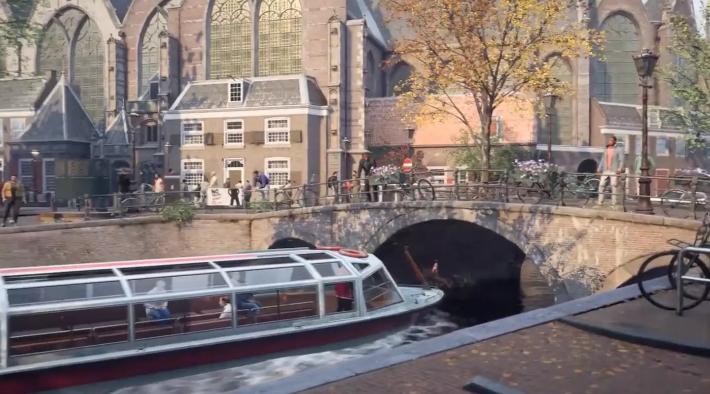 The rendering of Amsterdam is super-realistic.
