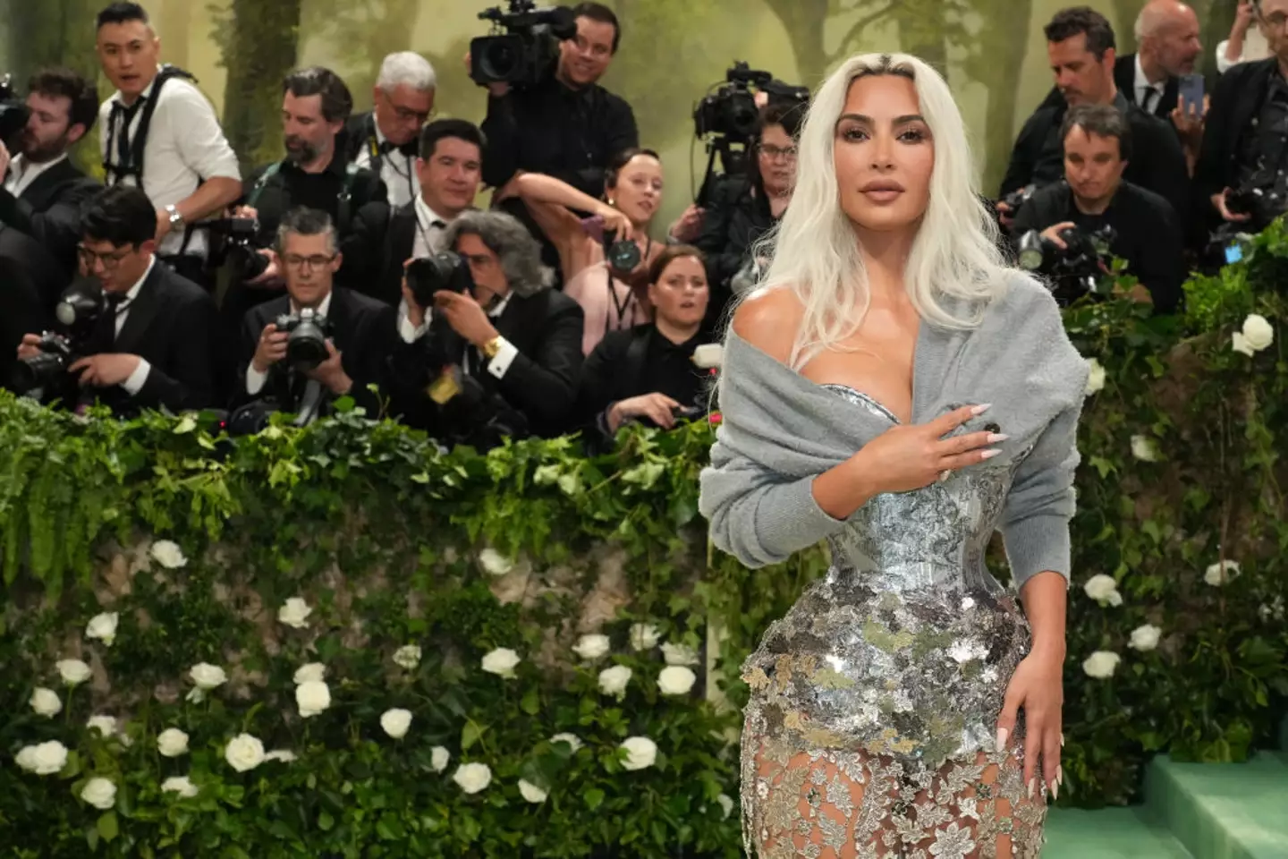 Kim Kardashian's outfit choice at this year's Met Gala hasn't gone down too well with fans. (Jeff Kravitz/FilmMagic)