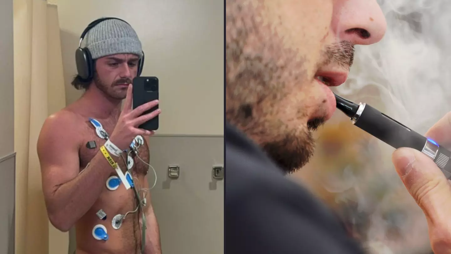Man who vaped every day for years posts photo of himself as a harrowing warning to others