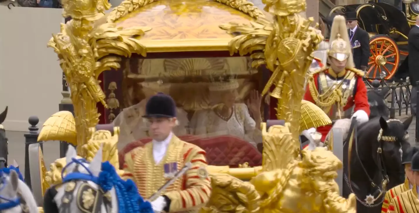 Many viewers were left surprised after finding out the carriage isn't actually made out of pure gold.