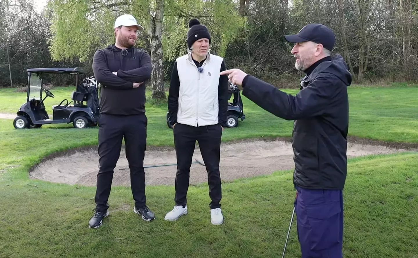 The trio were reunited on Golf Life. (YouTube/Golf Life)